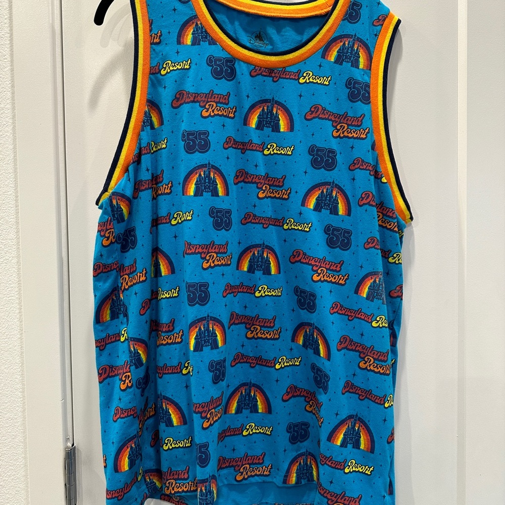 Disneyland Resort Retro Tank Top Mens Wear it Proud Rainbow '55 Sleeveless Sz XL